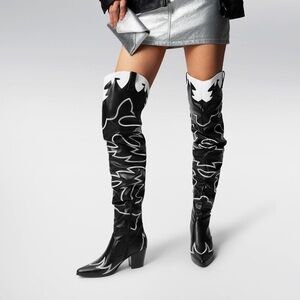 Dream Paris western over the knee thigh-high cowboy boots. New in box size 6